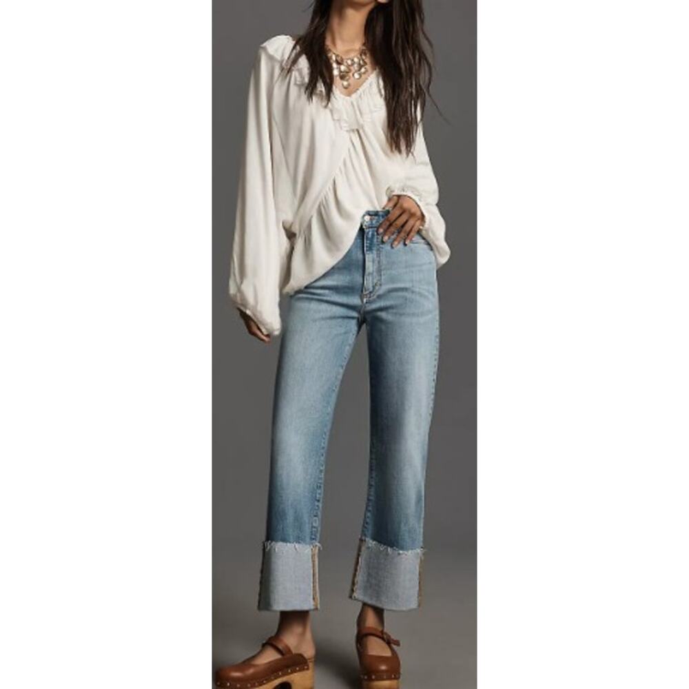 Anthropologie Pilcro The Scotty Cuffed High-Rise Jeans Women’s Sz. 24P